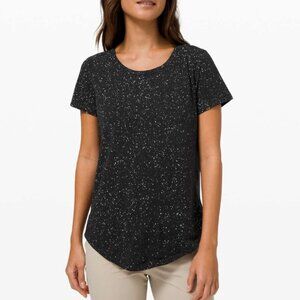 Women Lululemon Love Crew *Splatter Black Classic Fit Hip Length Athleisure